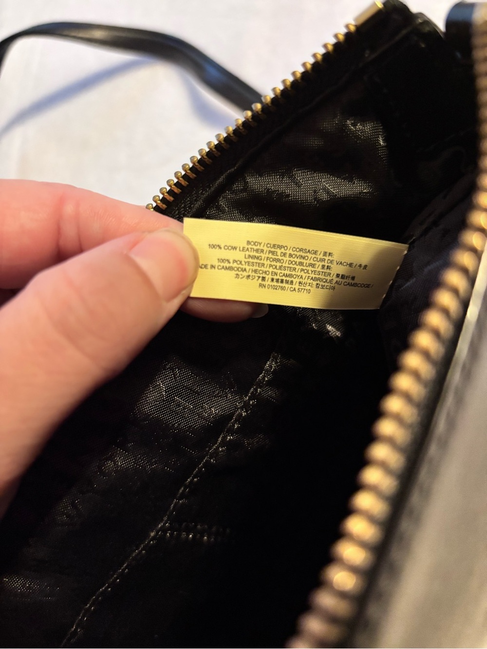 kate spade black leather crossbody with bow and gold hardware - Picture 12 of 13